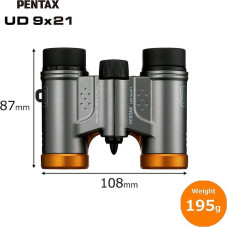 Бінокль Pentax UD 9x21 Grey Orange (61814), код: 930263-SVA