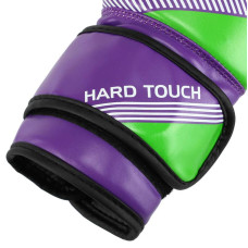 Боксерські рукавиці дитячі Hard Touch 6 унції, фіолетовий-салатовий, код: BO-7709_6VLG