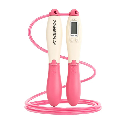Скакалка з лічильником PowerPlay Jump Rope 2.8 см., рожевий, код: PP_4216_Pink