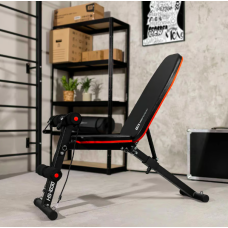 Лавка тренувальна Hop-Sport HS-1030 із фіксатором для ніг, код: 5902308223950