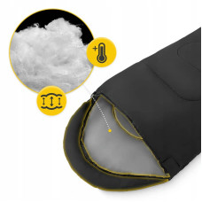 Спальний мішок (спальник) ковдра Mountain Standard 2 в 1, 8 ...+20°C R, Black/Grey, код: P-5905973400954