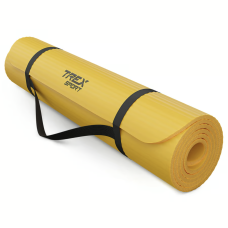 Килимок для йоги Trex Sport TX-019NGM NBR 1см 190х80 жовтий,код: 5902308231917