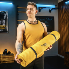 Килимок для йоги Trex Sport TX-019NGM NBR 1см 190х80 жовтий,код: 5902308231917