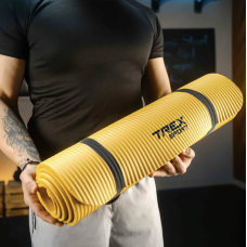 Килимок для йоги Trex Sport TX-019NGM NBR 1см 190х80 жовтий,код: 5902308231917