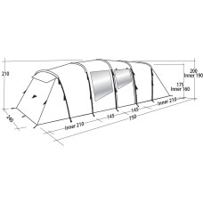 Намет восьмимісний EasyCamp Huntsville Twin 800 Green/Grey (120410), код: 929580-SVA