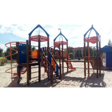 Ігровий комплекс InterAtletika Замок-М 8450х6570х4337 мм, код: T903М-SM