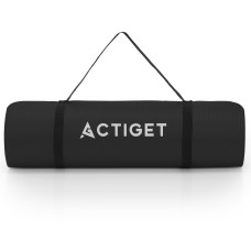 Килимок для йоги та фітнесу Actiget NBR 183 x 61 x 1.5 cм, чорний, код: ACT0016