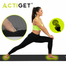 Килимок для йоги та фітнесу Actiget NBR 183 x 61 x 1.5 cм, чорний, код: ACT0016
