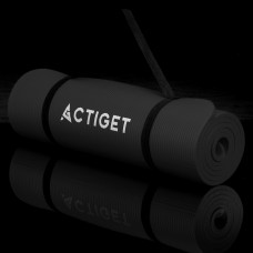 Килимок для йоги та фітнесу Actiget NBR 183 x 61 x 1.5 cм, чорний, код: ACT0016
