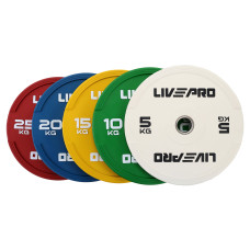 Бамперний диск гумовий LiveUp ø50.5мм, 25кг, червоний, код: LP8332-25