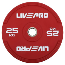 Бамперний диск гумовий LiveUp ø50.5мм, 25кг, червоний, код: LP8332-25