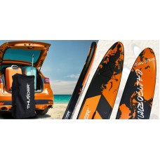 Надувна SUP дошка Thunder Earth з веслом 3650х760х150 мм, помаранчевий-чорний, код: SUP-EARTH