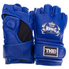 Рукавички для змішаних єдиноборств MMA Top King Extreme шкіряні L, синій, код: TKGGE_LBL