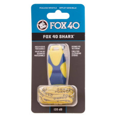 Свисток суддівський пластиковий Fox40 Sharx Safety, жовтий-синій, код: FOX40-SHARX-SAF_YBL