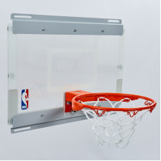 Щит баскетбольний Spalding NBA Arena Slam 180 з кільцем та сіткою кріпленням на двері, код: 56103CN