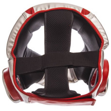 Шолом боксерський відкритий Zelart L срібний-червоний, код: BO-1324_LGR-S52