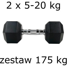 Гантельний ряд UnderFit Hex 2х5-20 кг (175 кг), код: M-10049212-IN