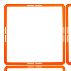 Тренувальна наземна сітка PlayGame Hexagon Agility Grid квадратна 425х425 мм, помаранчевий, код: C-1411_OR