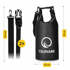 Гермомішок Tsunami Dry Pack 10 л водозахисний, чорний, код: P-5905973400039