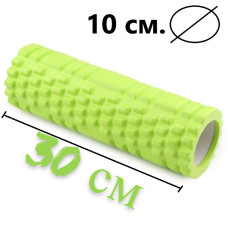 Набір для масажу та йоги PowerPlay (ролик 30x10 см + 2-ва м"ячі) Green + резинка 5.5 кг., код: PP_4097_Green