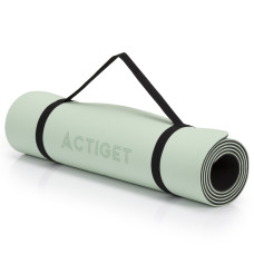Килимок для йоги та фітнесу Actiget TPE 183 x 61 x 0.6 см м'ятний-чорний, код: ACT0022