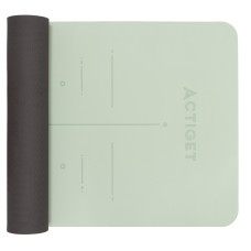 Килимок для йоги та фітнесу Actiget TPE 183 x 61 x 0.6 см м'ятний-чорний, код: ACT0022