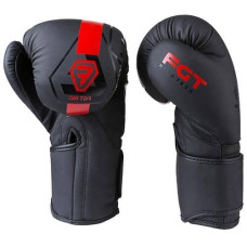 Боксерські рукавички FGT 12oz, чорний/червоний, код: FT-2171/12-WS