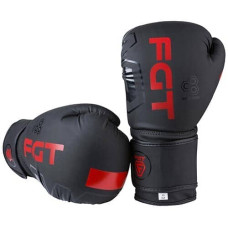 Боксерські рукавички FGT 12oz, чорний/червоний, код: FT-2171/12-WS