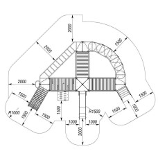 Ігровий комплекс InterAtletika Кришталевий замок, 7759х5844х3639 мм, код: T808-SM
