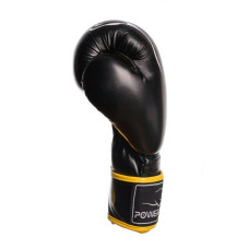 Боксерські рукавиці PowerPlay чорно-жовті 14 унцій, код: PP_3018_14oz_Black/Yellow