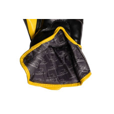 Боксерські рукавиці PowerPlay чорно-жовті 14 унцій, код: PP_3018_14oz_Black/Yellow