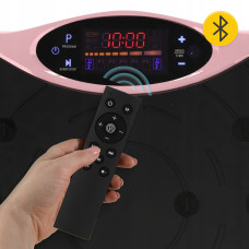 Віброплатформа для тренувань 4Fizjo Ultra+ з пультом та еспандерами, чорний-рожевий, код: P-5905973402880
