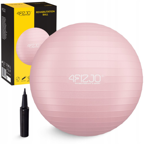 М"яч для фітнесу (фітбол) 4Fizjo 85 см Anti-Burst Pink, код: P-5907739317421