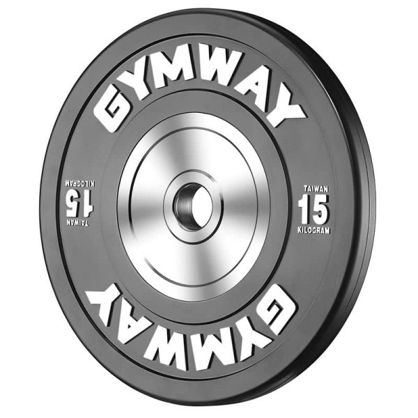 Диск тренувальний олімпійський GymWay 15 кг, чорний, код: TPR-15K-IA