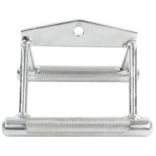 Ручка для нижньої тяги подвійна EasyFit хромована, код: EF-8099