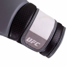 Рукавички боксерські шкіряні UFC PRO Training 18 унцій, сірий-чорний, код: UHK-69996-S52