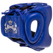 Шолом боксерський з бампером шкіряним Top King Pro Training M синій, код: TKHGPT-CC_MBL-S52
