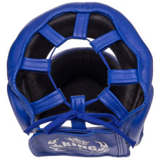 Шолом боксерський з бампером шкіряним Top King Pro Training XL синій, код: TKHGPT-CC_XLBL-S52