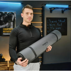Килимок для йоги Trex Sport TX-019NGM NBR 1см 190х80 чорний,код: 5902308231900