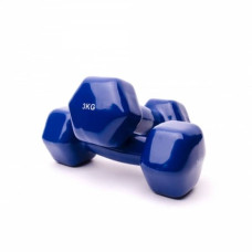 Гантель аеробна вінілова Fitnessport VDD-01-3кг, 1x3 кг, синій, код: 10174-AX