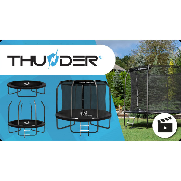 Батут Thunder Inside Elite з внутрішньою сіткою 6 футів 183 см чорний, код: Inside-Elite-6FT-BLACK-IN