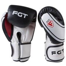Боксерські рукавички FGT 12oz, чорний/білий, код: FT-2177/12-WS