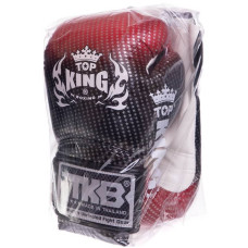 Рукавички боксерські  Top King Super Star шкіряні 16 унцій, чорний-червоний, код: TKBGSS-01_16R-S52