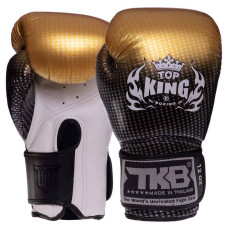Рукавички боксерські  Top King Super Star шкіряні 16 унцій, чорний-червоний, код: TKBGSS-01_16R-S52