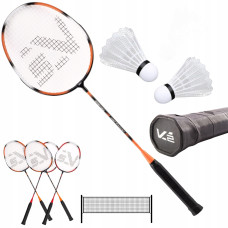 Набір для бадмінтону SportVida Pro 4 шт ракетки + 2 шт волани + сітка, код: SV-SE0003