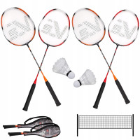 Набір для бадмінтону SportVida Pro 4 шт ракетки + 2 шт волани + сітка, код: SV-SE0003