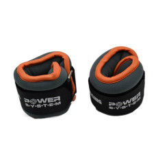 Обважнювачі-манжети для ніг та рук Power System Ankle Weights 2х1,5 кг, сірий-помаранчевий, код: PS_4072_Grey