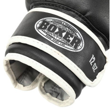 Рукавички боксерські Boxer Еліт кожвініл 12 унцій, чорний, код: 2022_12_BK-S52