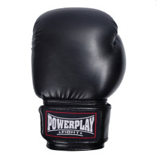 Боксерські рукавиці PowerPlay чорні 16 унцій, код: PP_3004_16oz_Black