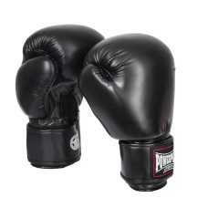 Боксерські рукавиці PowerPlay чорні 16 унцій, код: PP_3004_16oz_Black